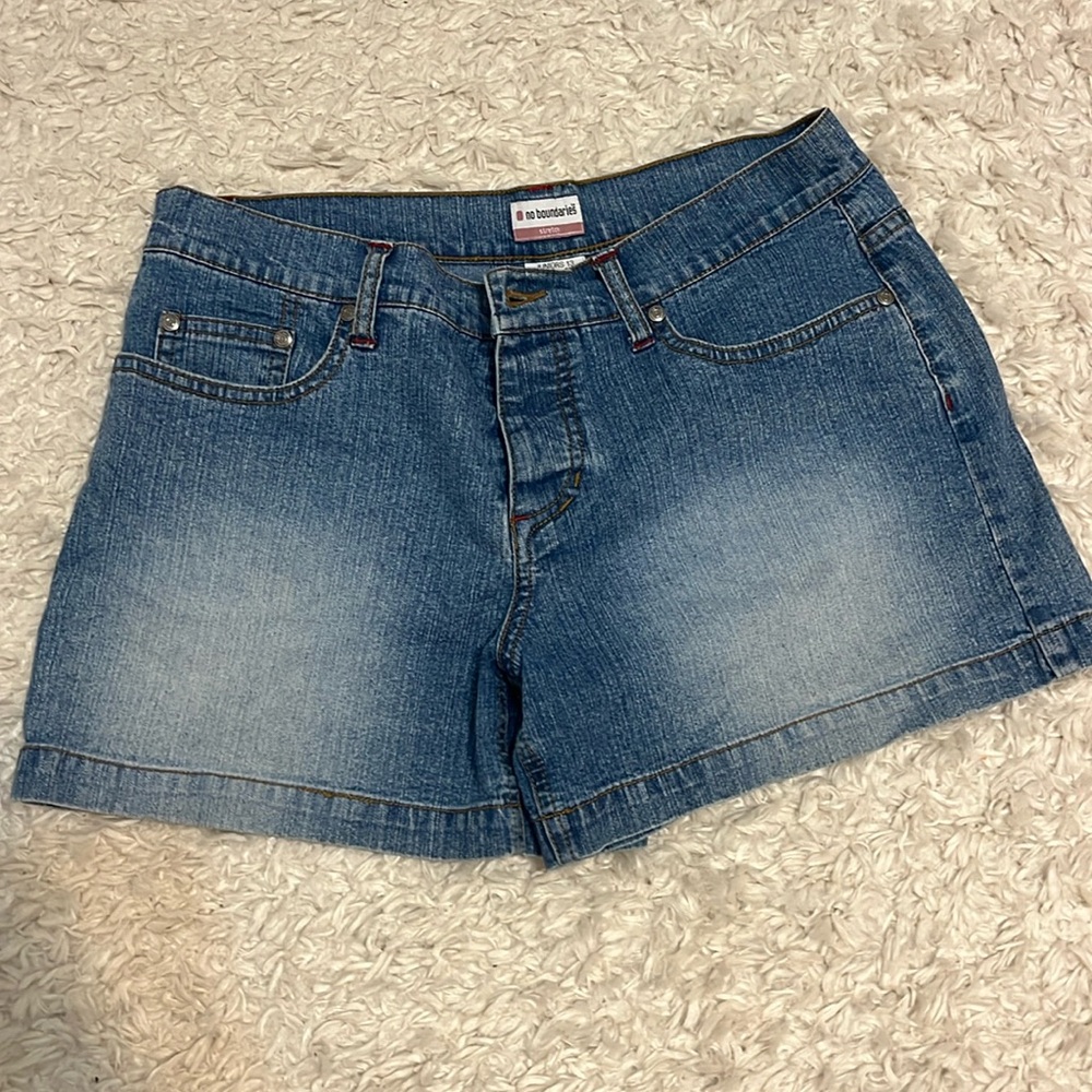 Jean shorts, dark wash, lightly worn